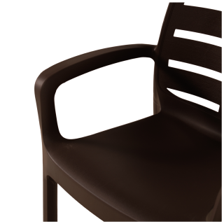 Chaise plastique Borneo moka
