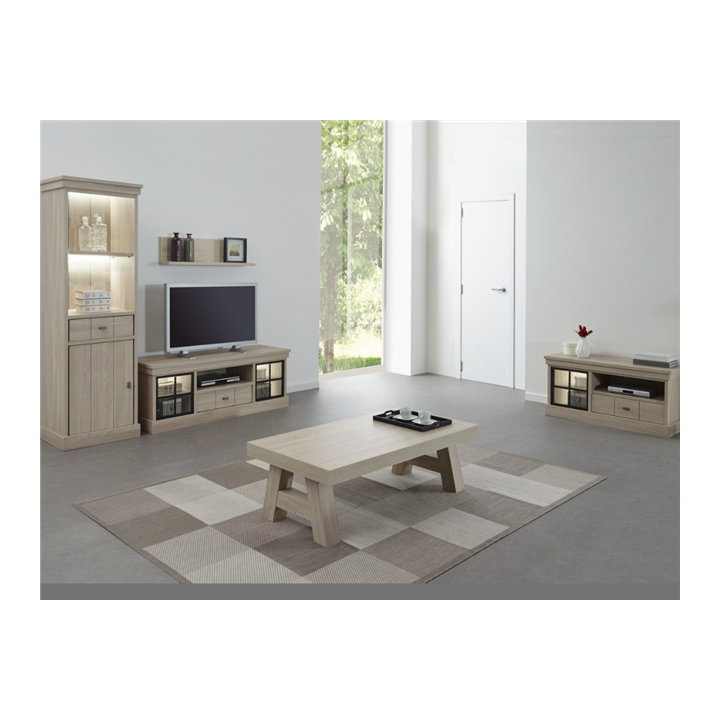 Vitrine Orange orme naturel