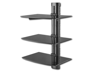 Support DVD verre noir