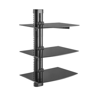 Support DVD verre noir