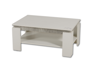 Table de salon Tim II blanc/béton