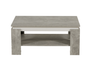Table de salon Tim II  béton/blanc