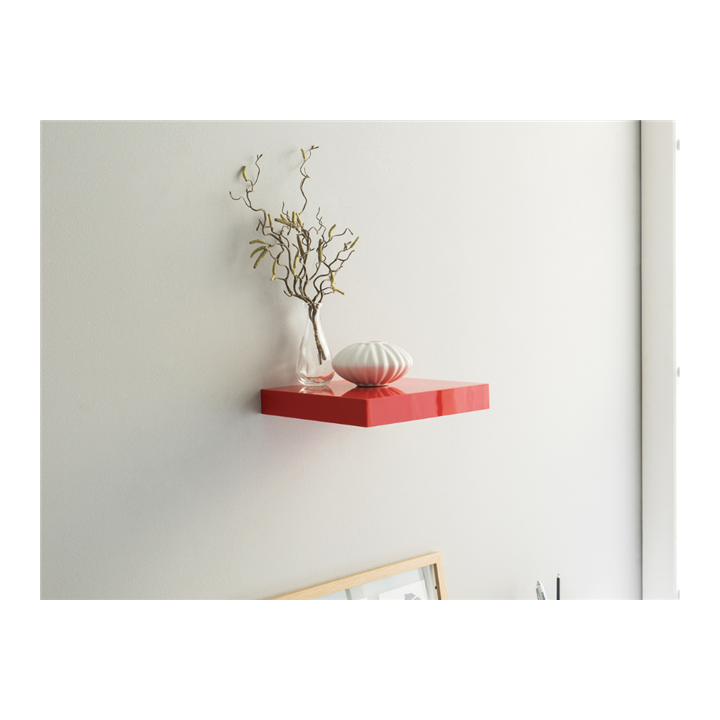 Etagère Shevly rouge laqué 23cm