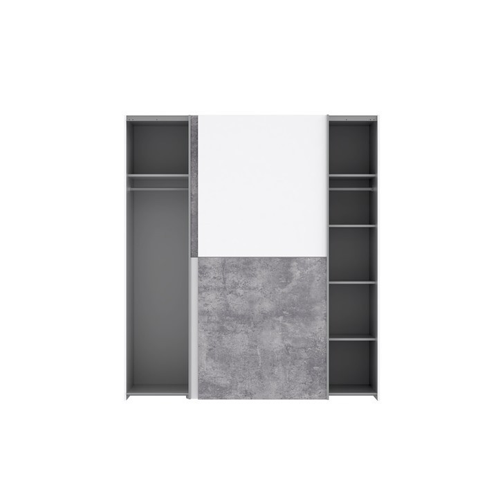 Armoire 2 portes Winner blanc/chêne sonoma