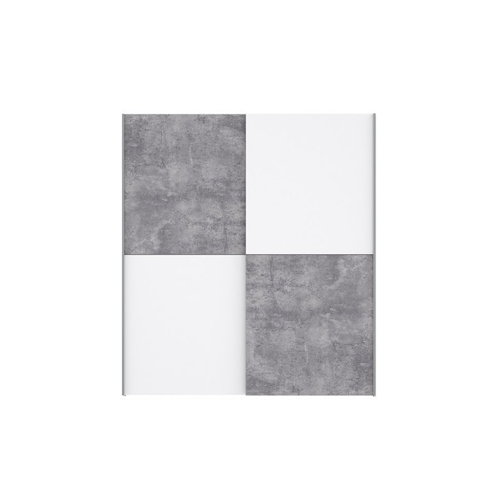 Armoire 2 portes Winner blanc/chêne sonoma