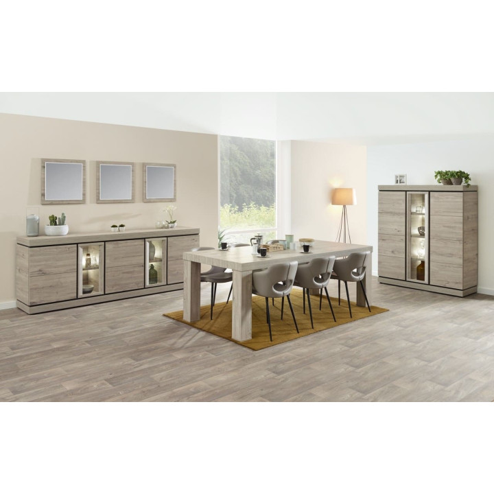 Dressoir Belluno chêne millenium gris