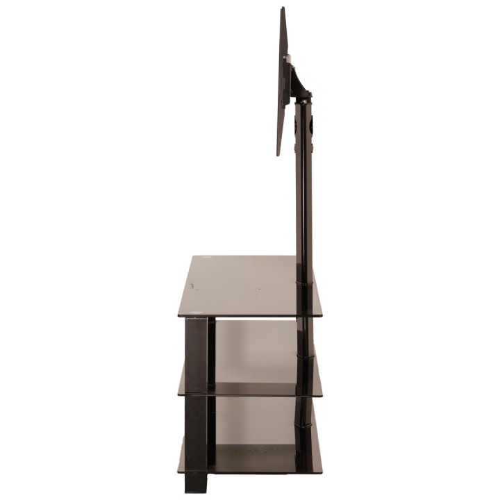 Meuble TV Stand verre trempé noir