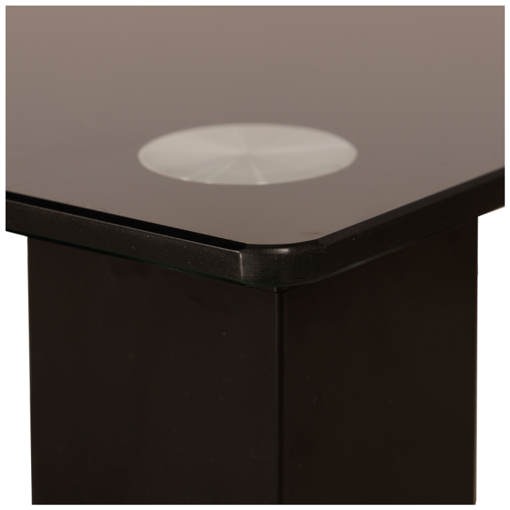 Meuble TV Stand verre trempé noir