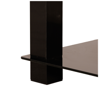Meuble TV Stand verre trempé noir