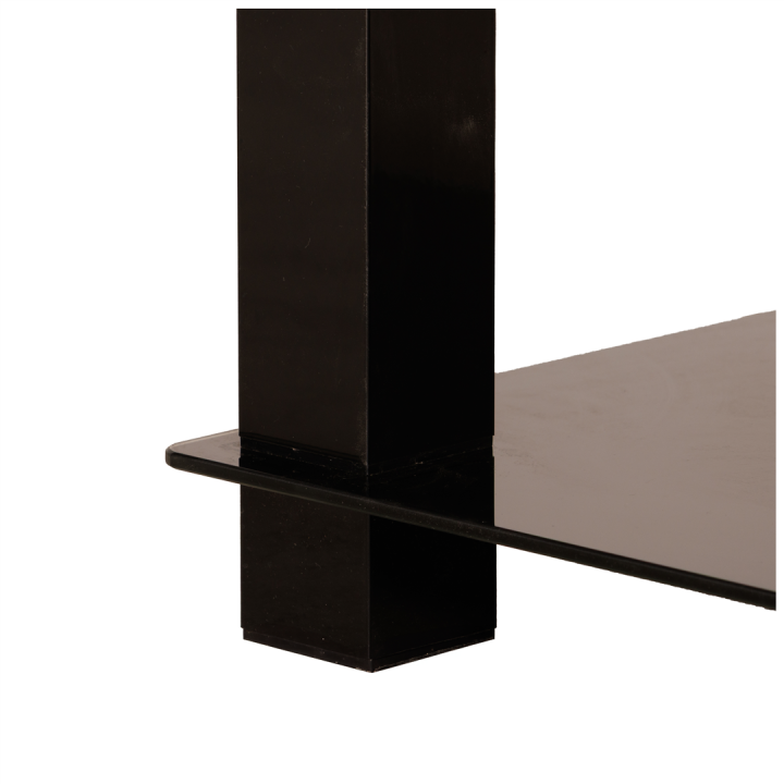 Meuble TV Stand verre trempé noir