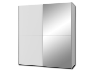 Armoire 2 portes Kaikais blanc mat