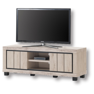 Meuble TV Eureka natural oak/noir