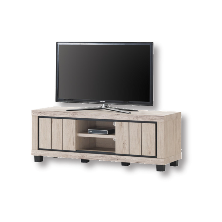 Meuble TV Eureka natural oak/noir