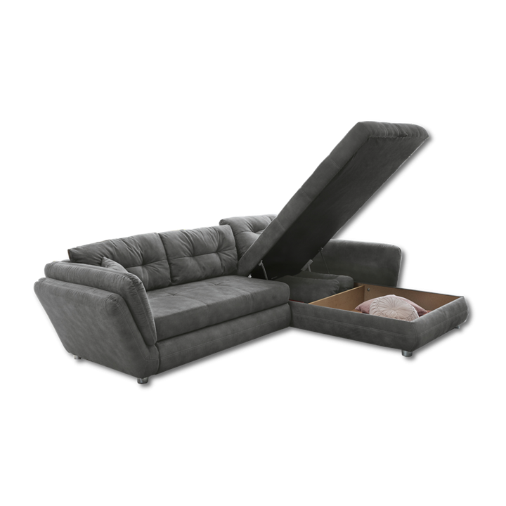 Salon d'angle convertible Jengen gris