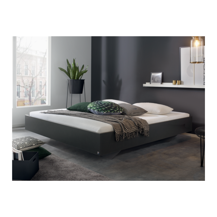 Cadre de lit 160x200 Phoenix gris métal