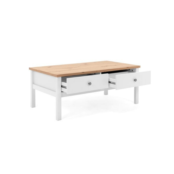Table de salon Bergen blanc/chêne artisan