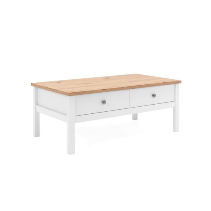 Table de salon Bergen blanc/chêne artisan