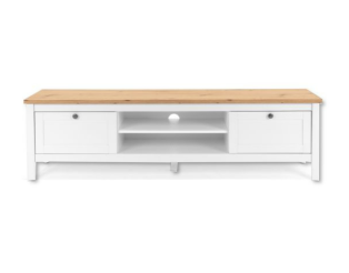 Meuble TV Bergen blanc/bois