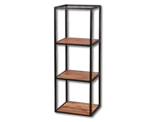 Etagère murale en bois acacia et métal noir 100cm 2429/15