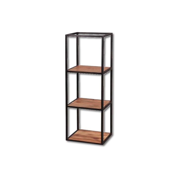 Etagère murale en bois acacia et métal noir 100cm 2429/15