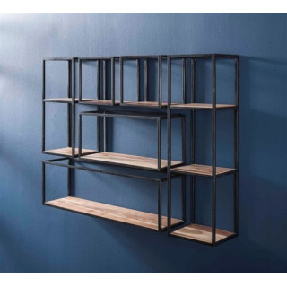 Etagère métal et acacia 2424/15