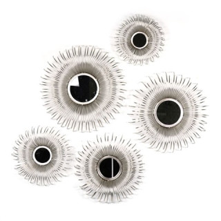 Lot de 5 miroirs métal