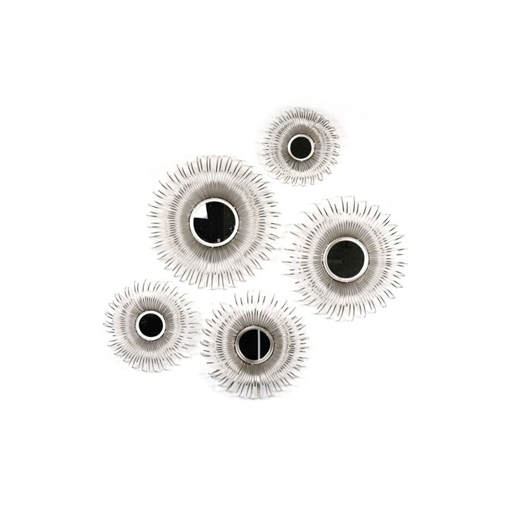 Lot de 5 miroirs métal