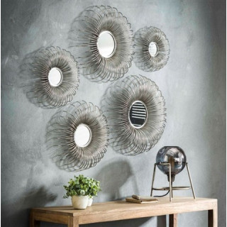 Lot de 5 miroirs métal