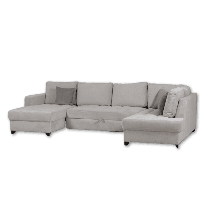 Salon d'angle droit Split gris