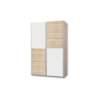 Amoire 2 portes Ohio-Lupo blanc/chêne sonoma