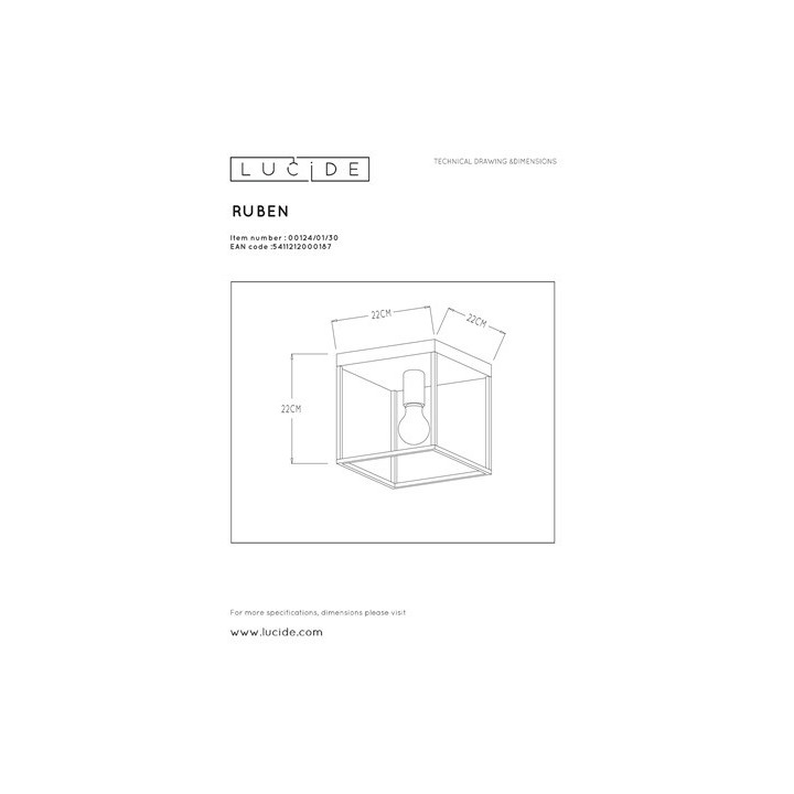 Plafonnier Ruben 00124/01/30