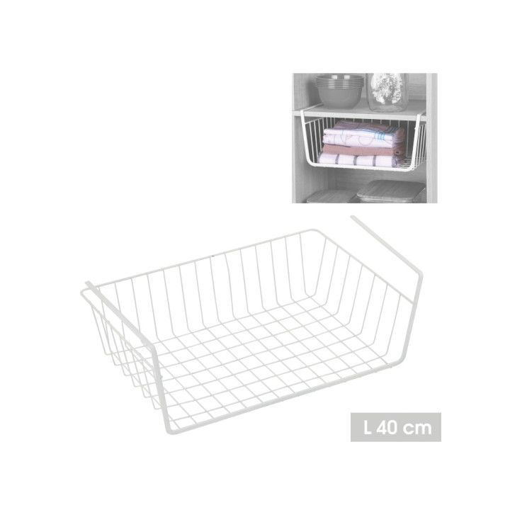 Panier de rangement La Penderie 40cm blanc