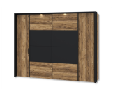 Armoire avec passe-partout Jabim noir/chêne