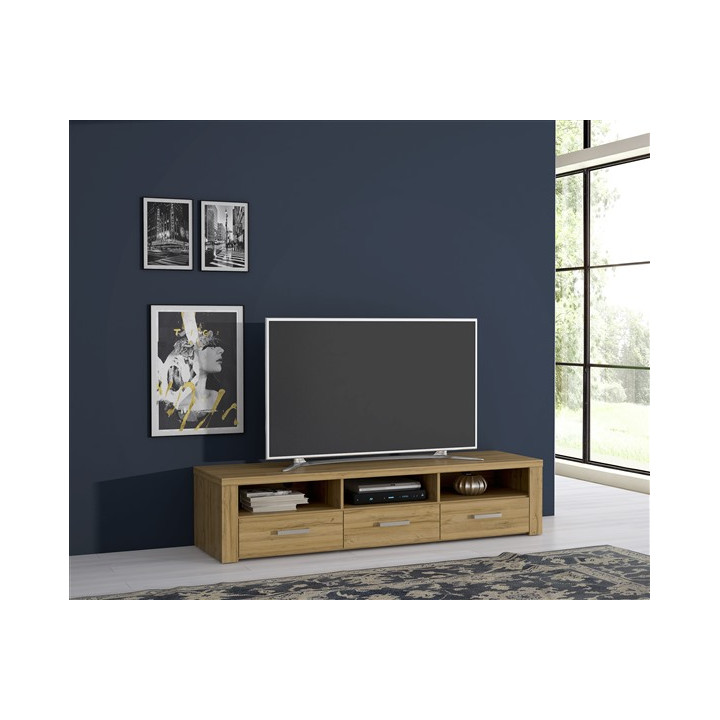 Meuble TV Portland chêne vieilli