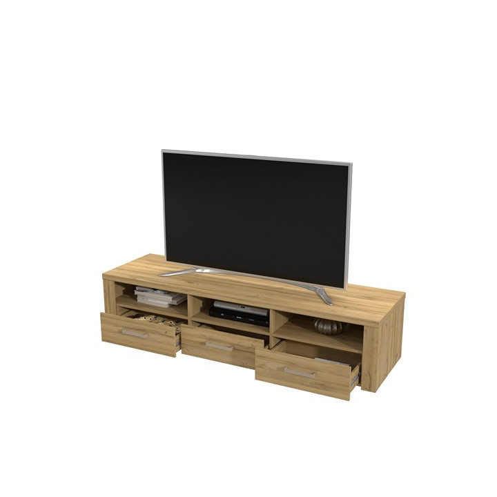 Meuble TV Portland chêne vieilli