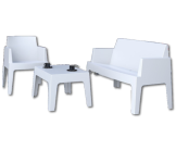 Set Box Blanc ( x2 fauteuils + x1 2 places + x1 table basse)