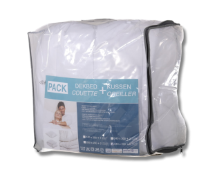 Pack couette 240 x 220 + 2 oreillers polyester
