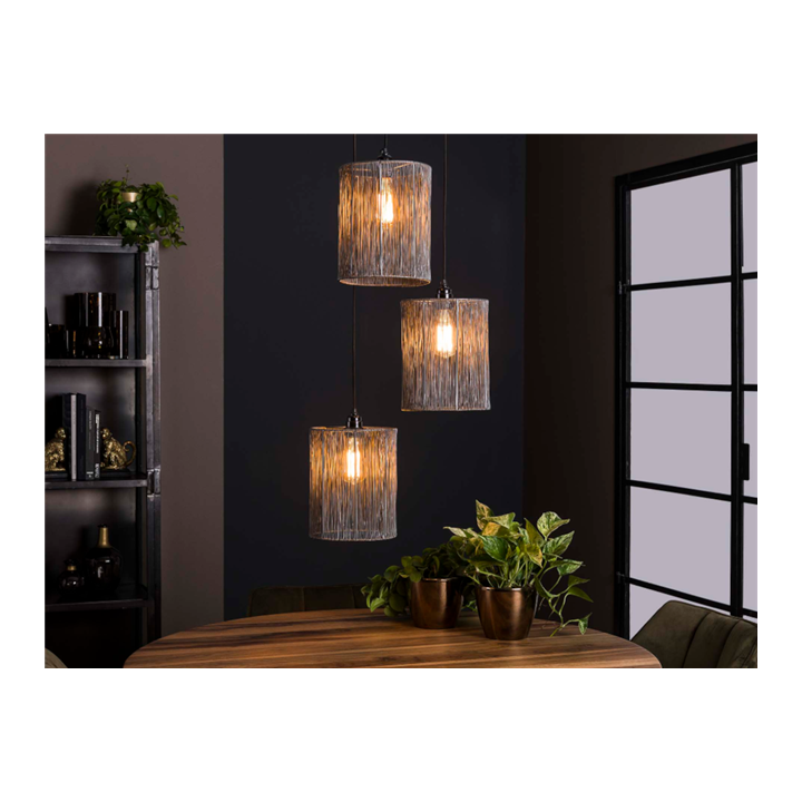Suspension 3L metal/noir
