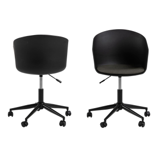 Chaise de bureau Moon noir