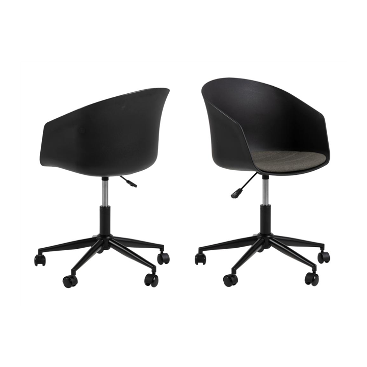 Chaise de bureau Moon noir