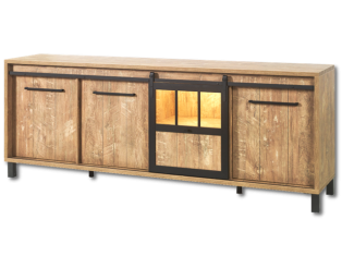 Dressoir Alcatraz orange/noir mat