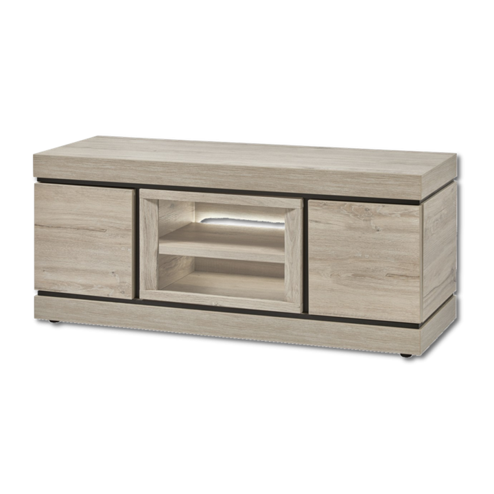 Meuble TV Belluno 1 chêne millenium gris