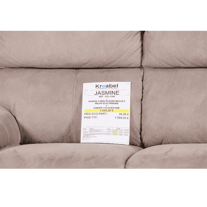 Salon 3 + 2 places Jasmine gris