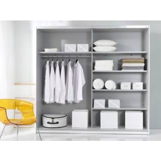Armoire 2 portes coulissantes Beta noir 180 cm