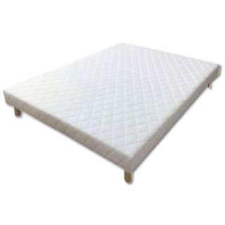 Sommier Tapissier 140x200cm tissu blanc