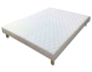 Sommier Tapissier 140x200cm tissu blanc