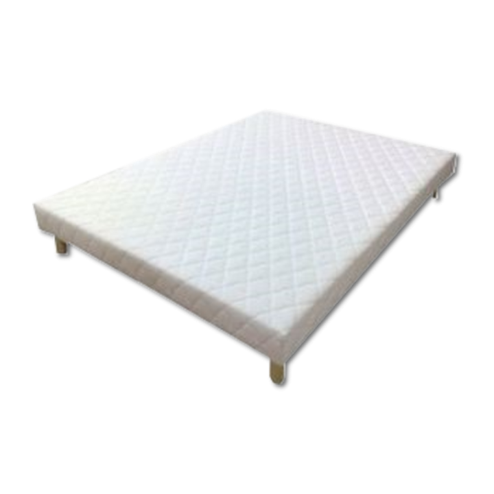 Sommier Tapissier 140x200cm tissu blanc