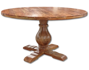 Table ronde Ref : 6778 avec pied central sculpté