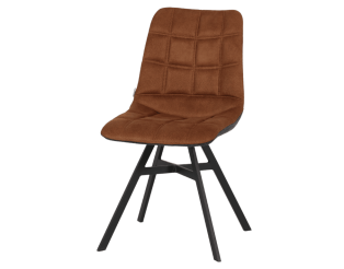 Chaise Nynke cognac / graphite