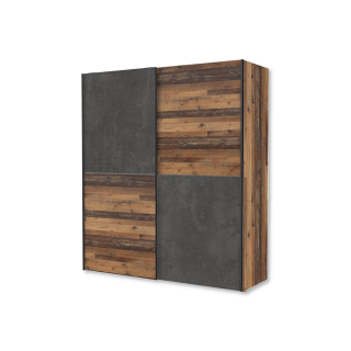 Armoire 2 portes Dederik marron foncé